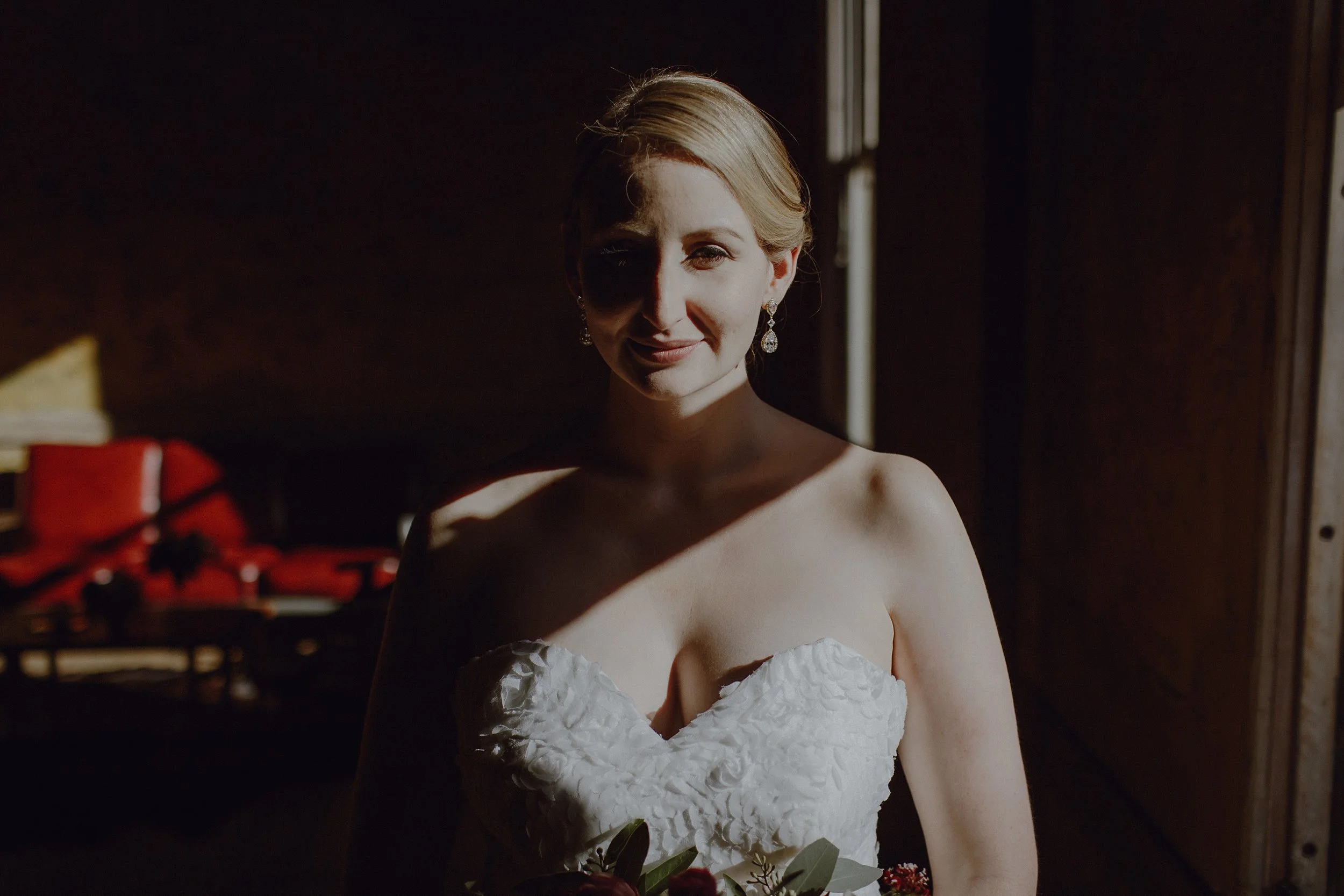 A bride at her Headlands Center for the Arts Wedding