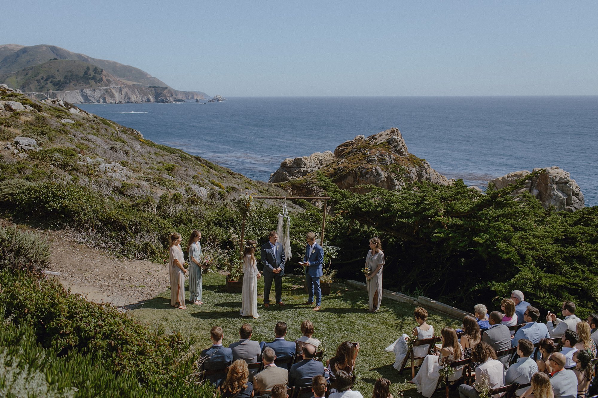 Ceremony area at Rocky Point Restaurant in Big Sur