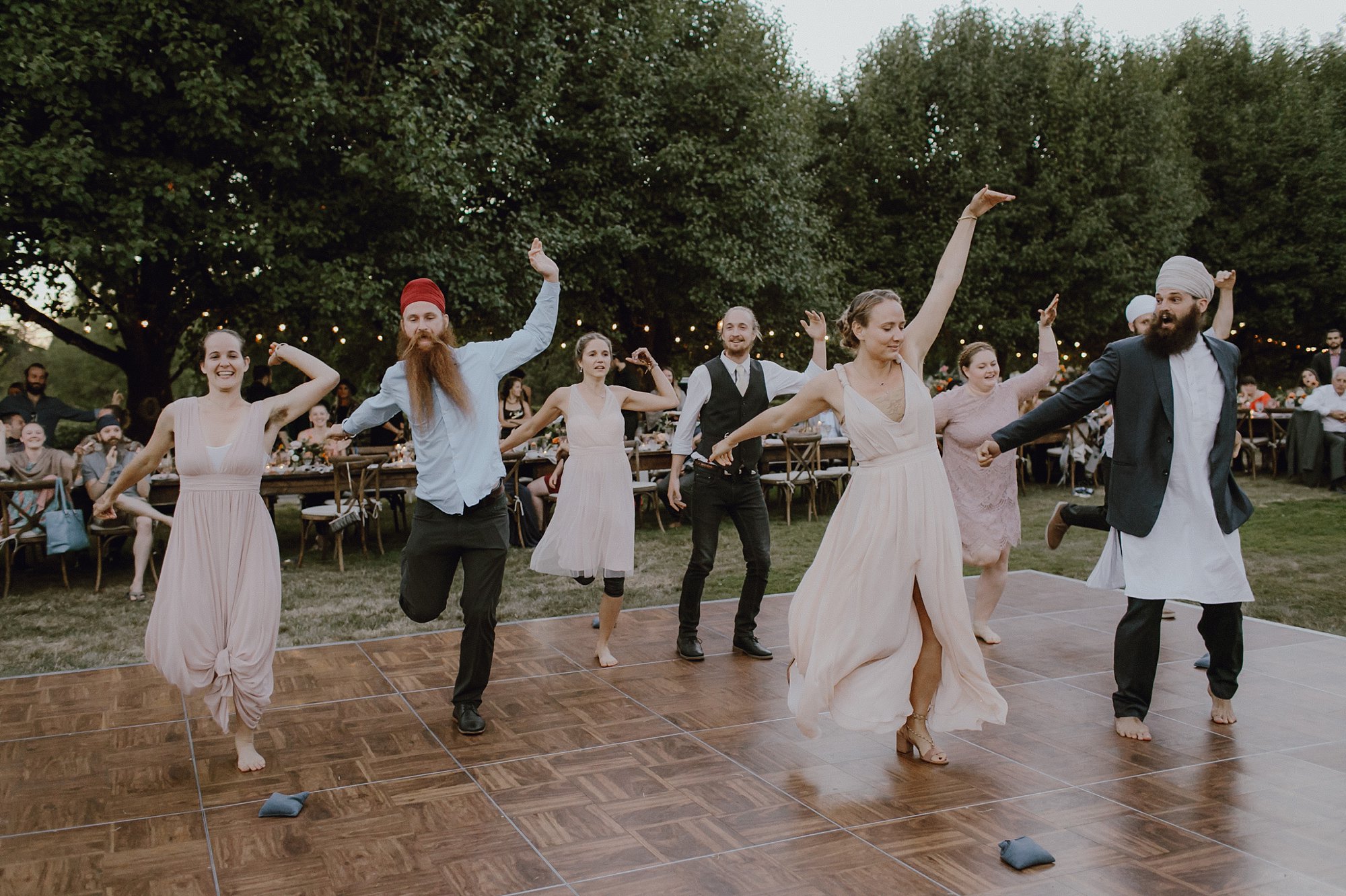 Bohemian-inspired sikh wedding reception