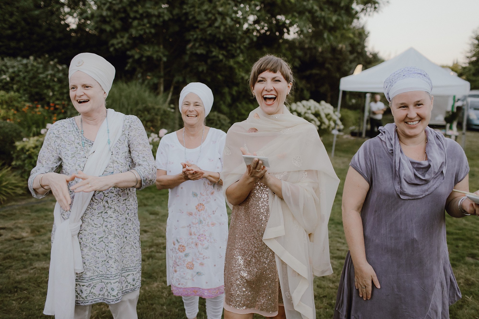 Bohemian-inspired sikh wedding reception