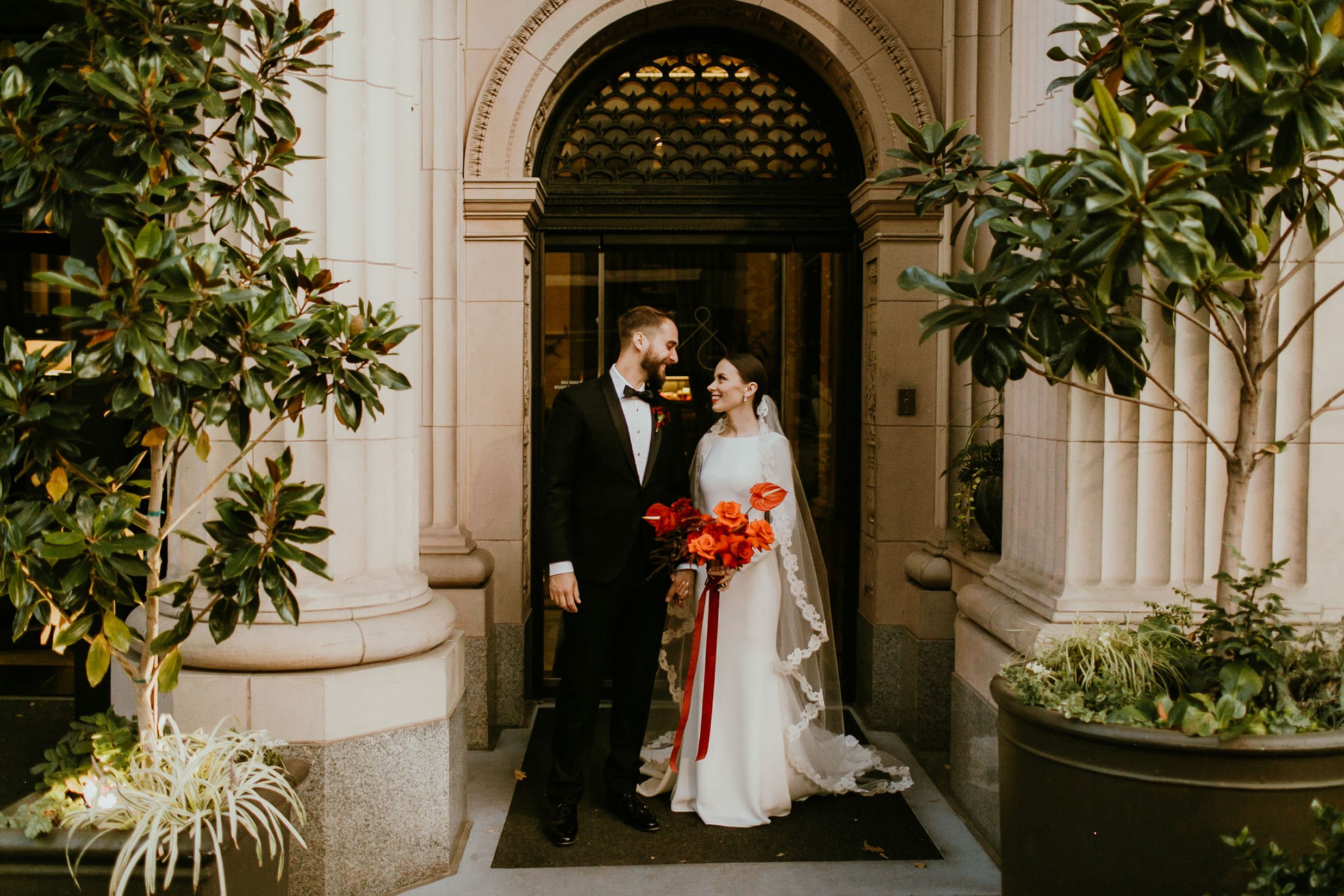 Downtown Portland Oregon wedding photography at the Sentinel Hotel