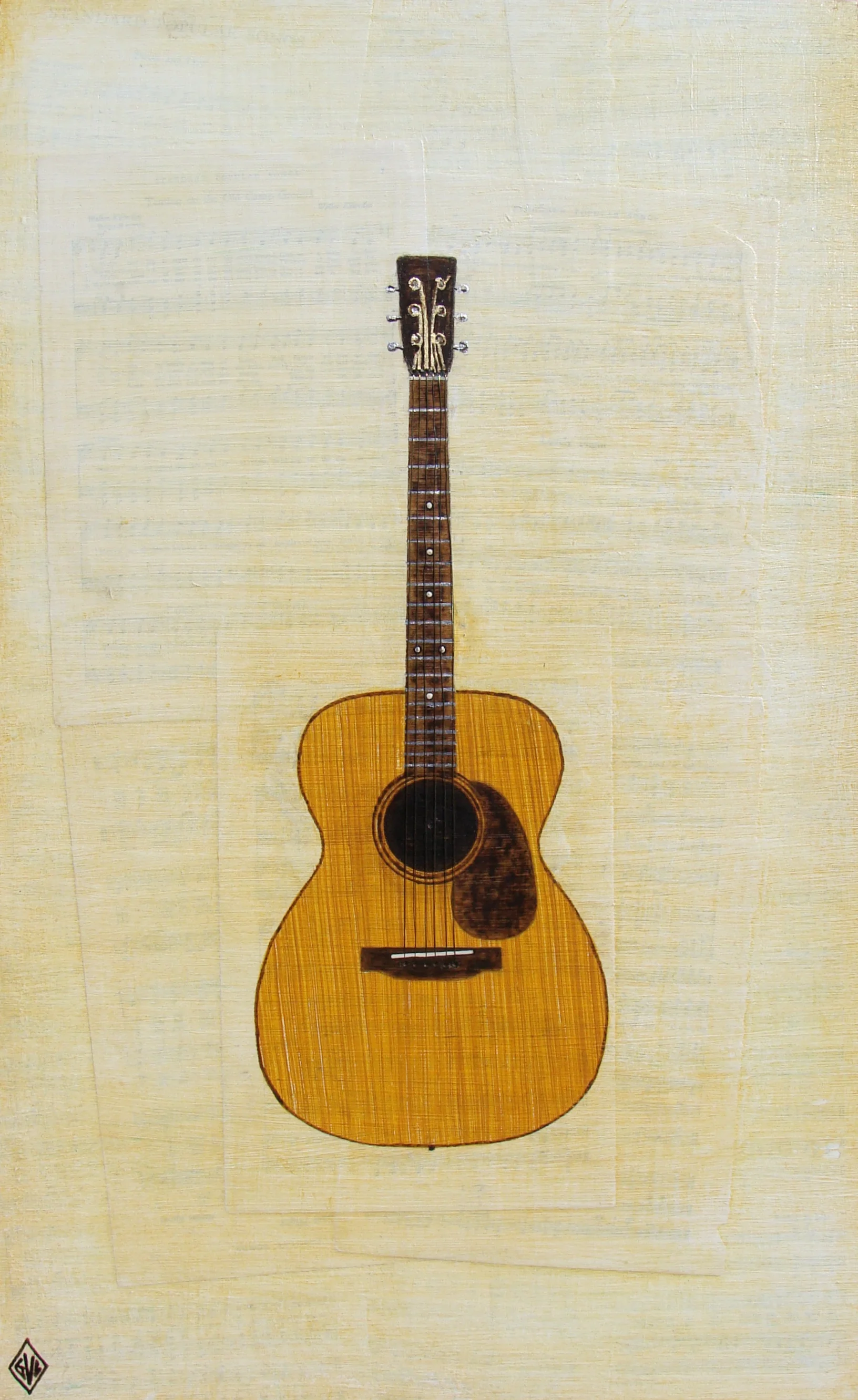 Guitar portrait collage