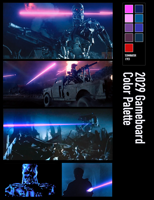 2029 Game Board Color Palette