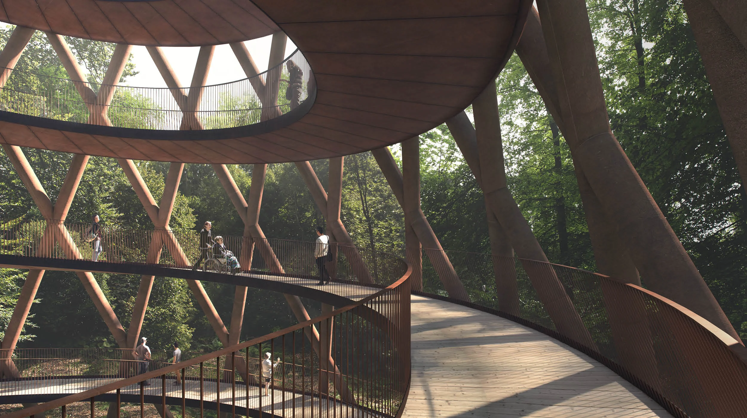 View from the spiraling ramp