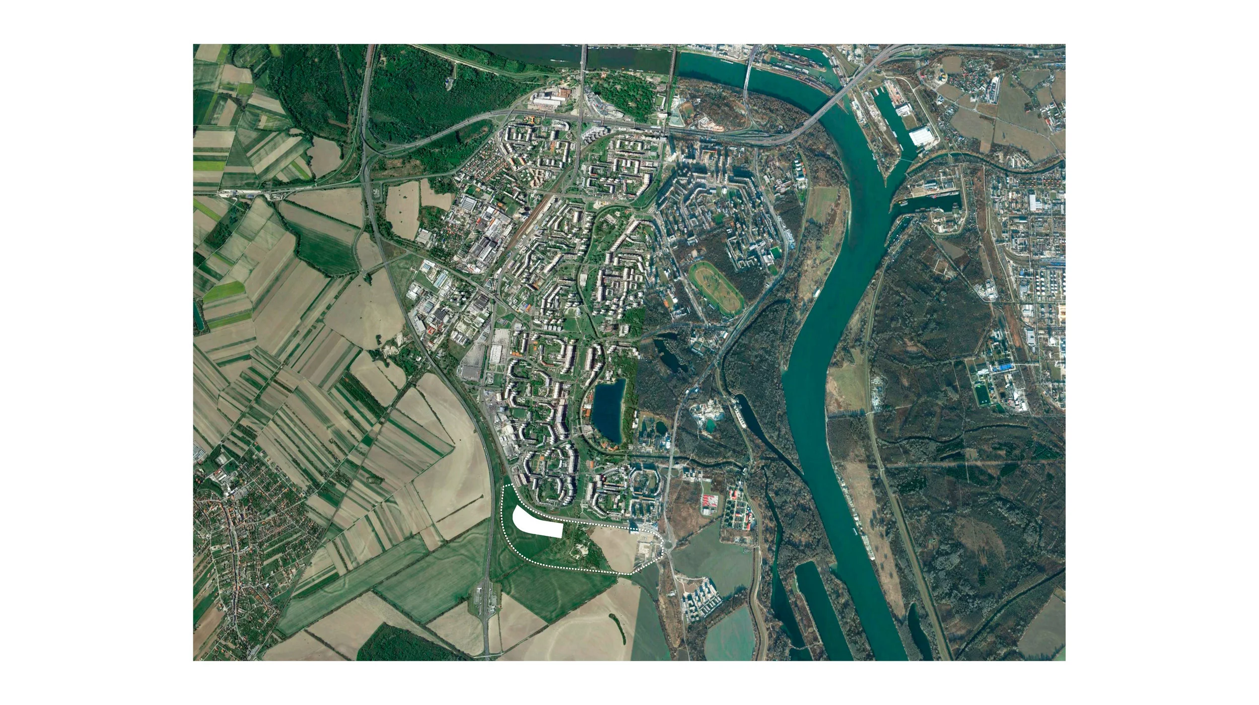 The site is located in the Južné Mesto area in southern Bratislava