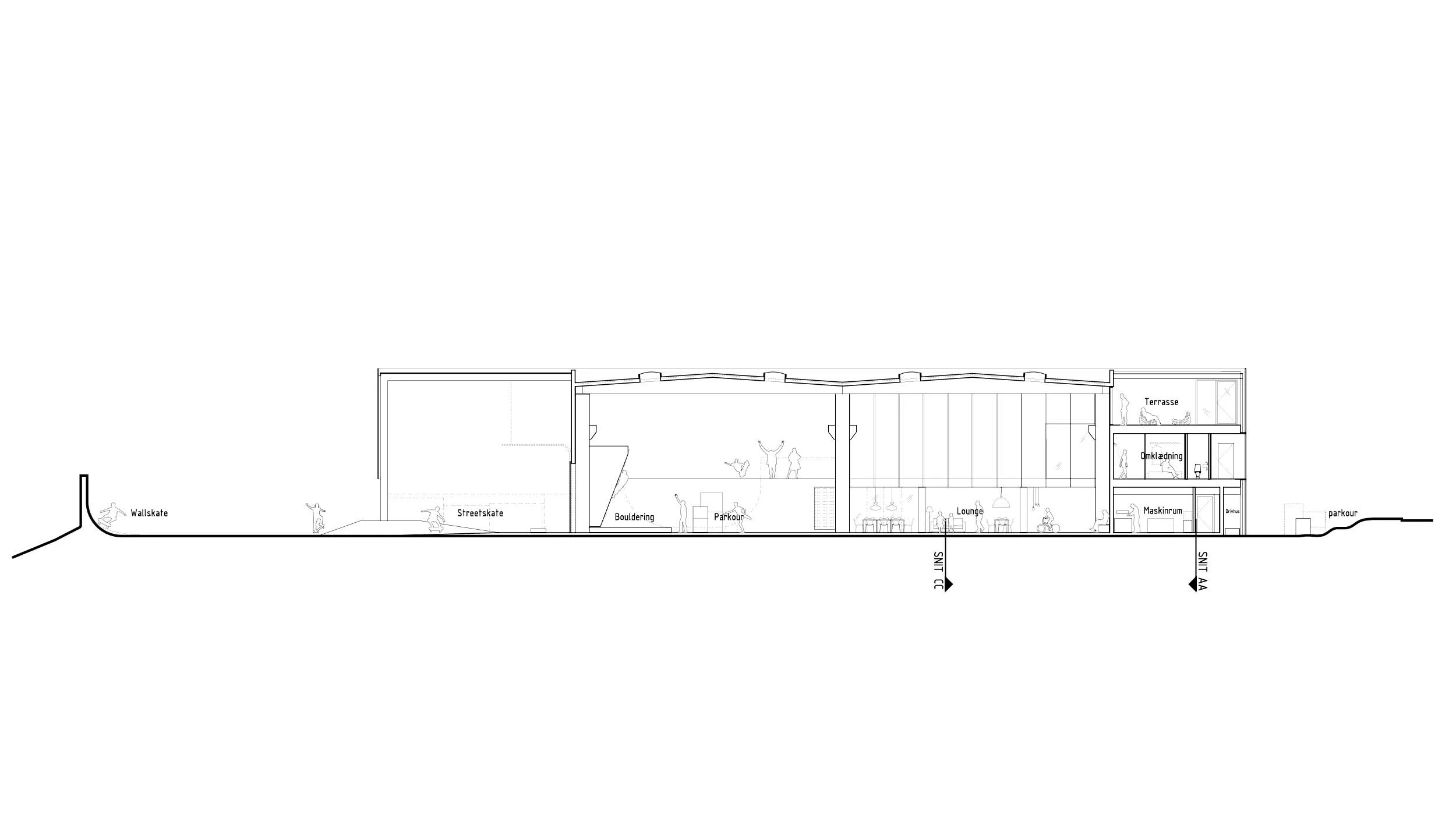 Section DD: Cross Section Looking East