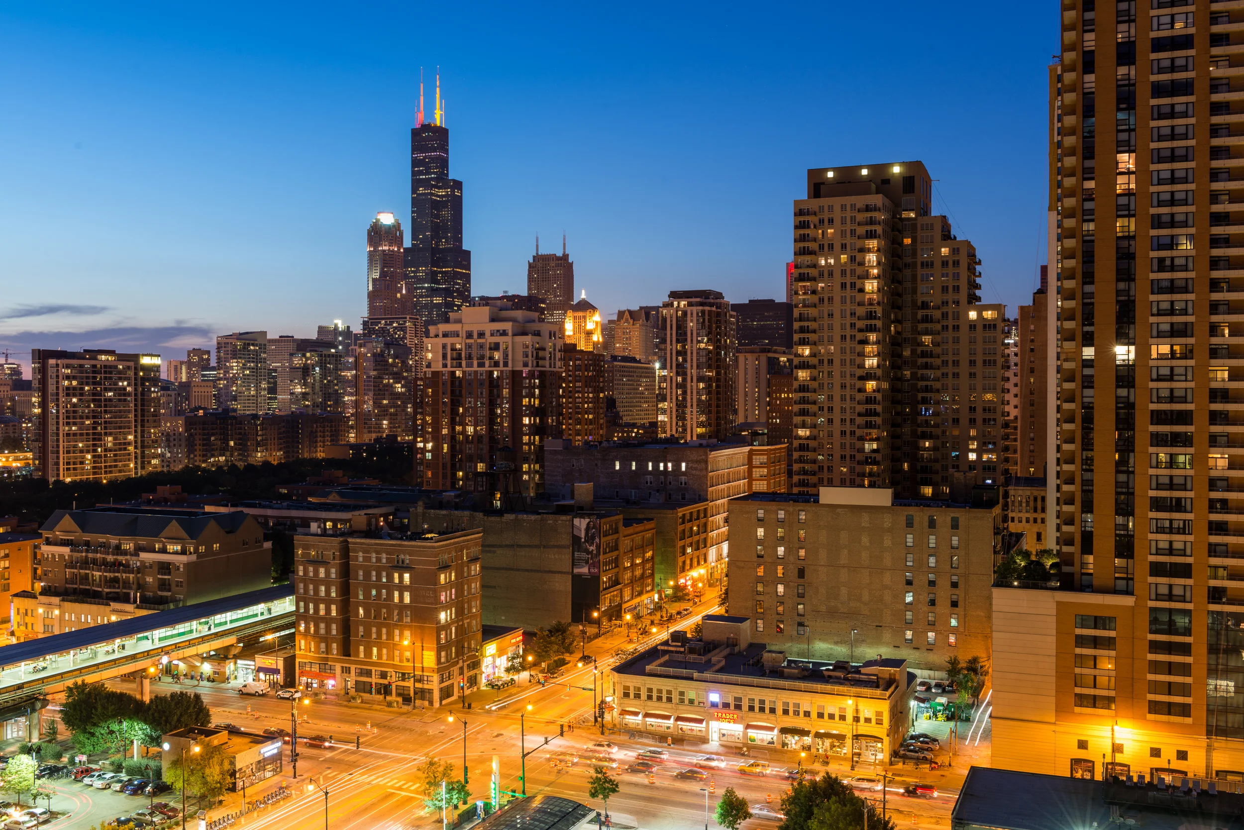 Willis Tower and Chicago Downtown