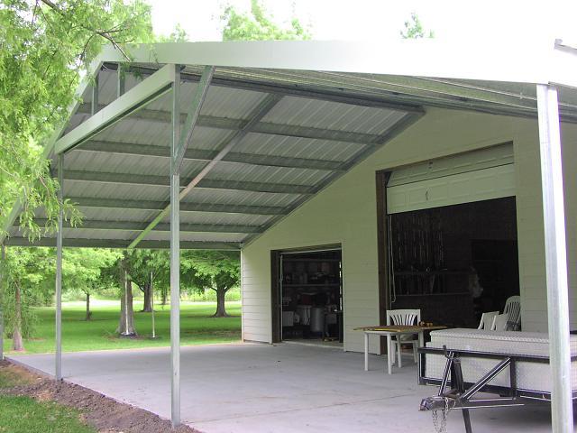 Carports Patios And Custom Work Allsteel Construction - Freestanding Metal Roofing Patio Cover