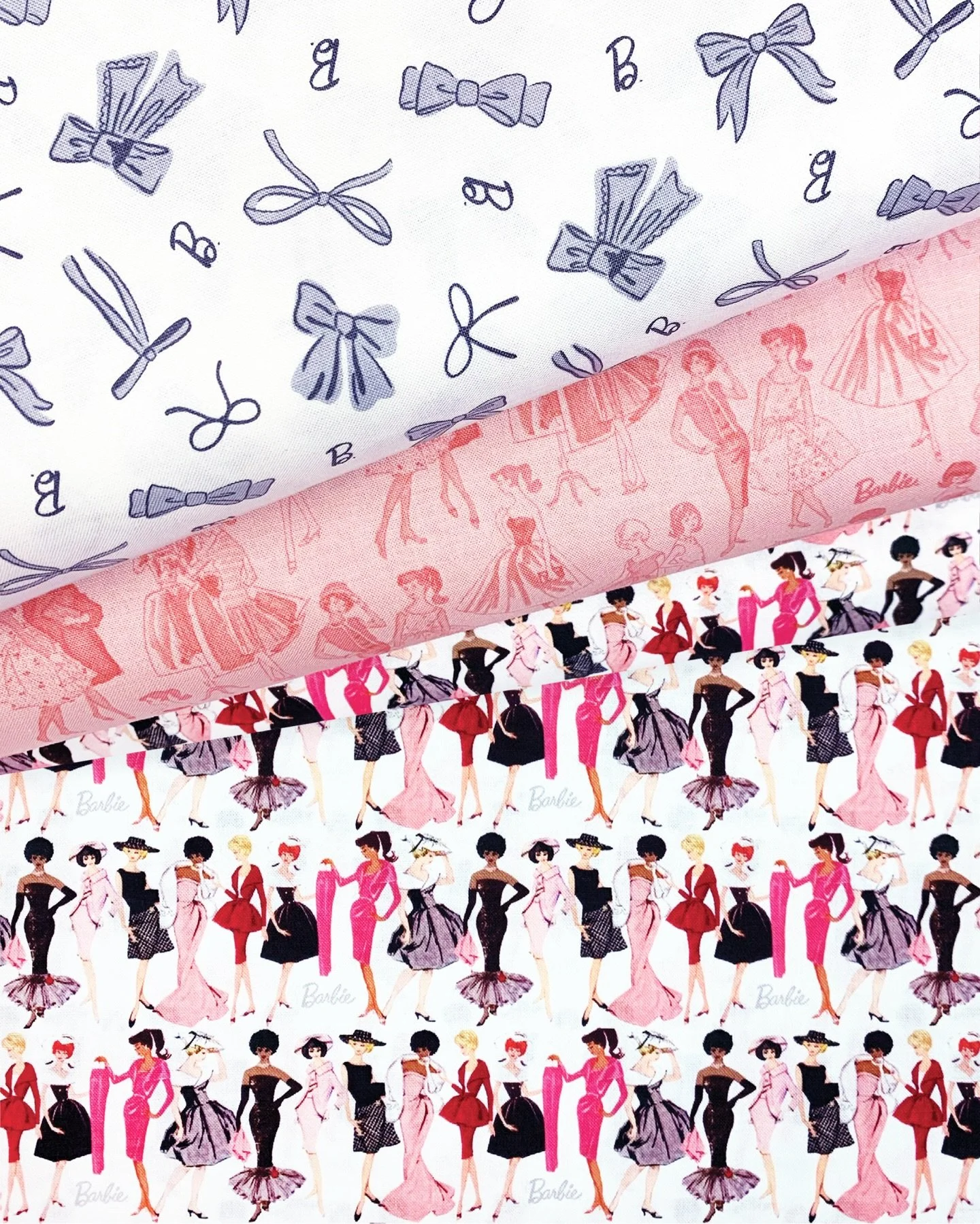 Step into the world of Barbie with this nostalgic collection featuring some of her most classic fashions. Pretty, pink and perfectly timeless, swing by the shop in your Barbie convertible to dream up a new project! 🎀
.
.
.
.
.
.
.
#quiltedangel #bar