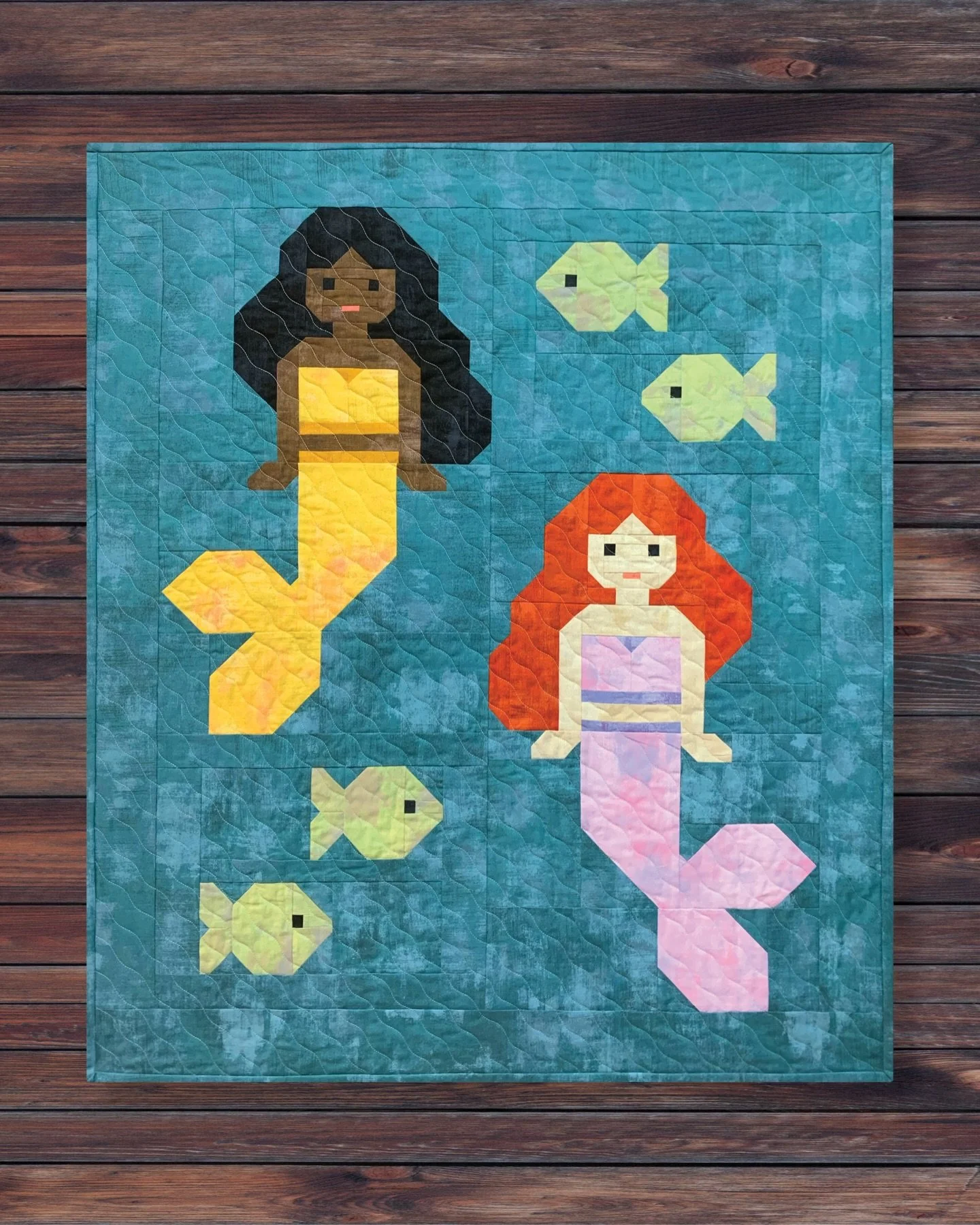 Our latest Sew + Tell is making quite the splash! We&rsquo;re loving Mermaids, a pattern by Elizabeth Hartman full of clever piecing and whimsical details that make every block shimmer. We used Grunge to bring our mermaids to life but the world is yo