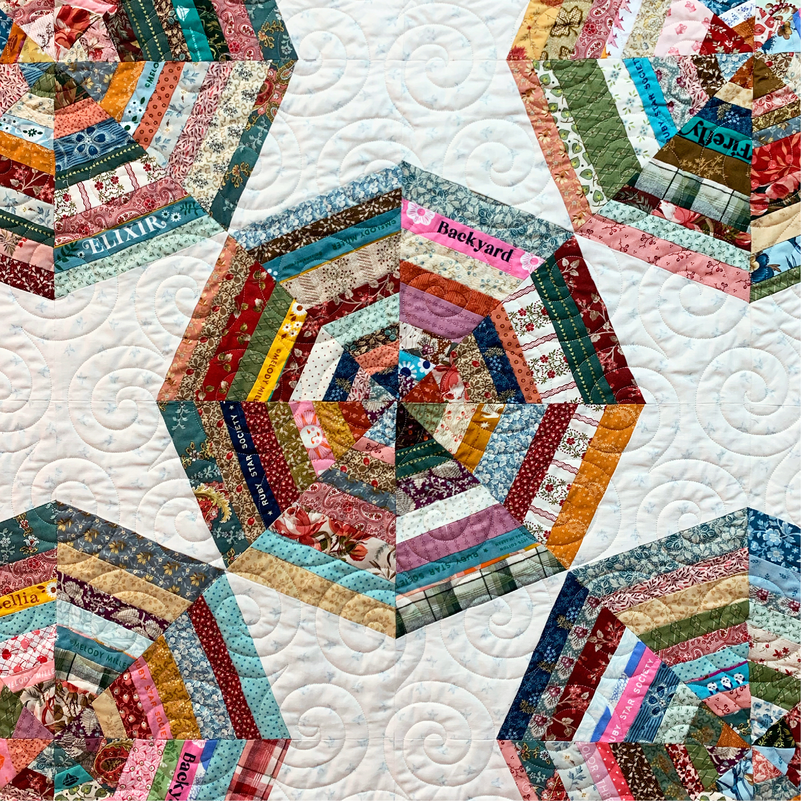 Kites &amp; Spiderwebs Scrap Quilt (1 of 2) 