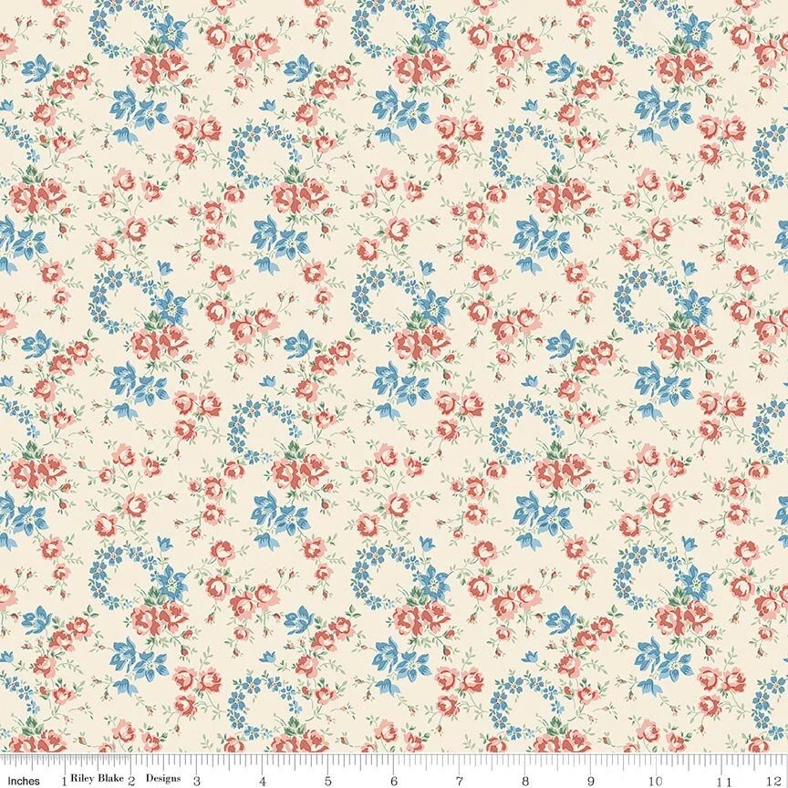 Riley Blake Designs: Palace Gardens Petal Crown C by Liberty Fabrics (01667486C)