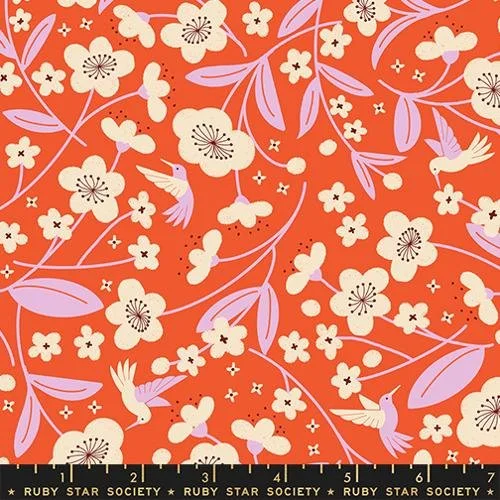 Ruby Star Society: Persimmon Blossoms Warm Red by Rashida Coleman Hale (RS1121 12)