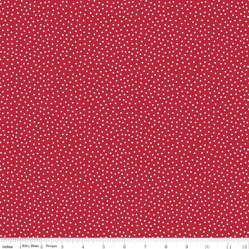 Riley Blake Designs: Little Ladybug Dots Red by Lori Whitlock (C18035-RED)