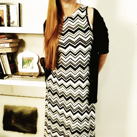 It fits! And I wear my black cardigan anyway!