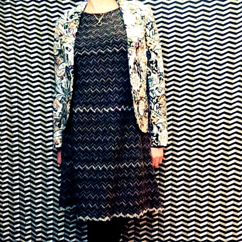 Totally whack paisley print blazer, thrifted yeeeeah. 