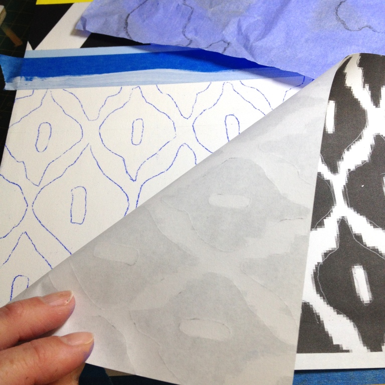 Transferring pattern with Saral paper .