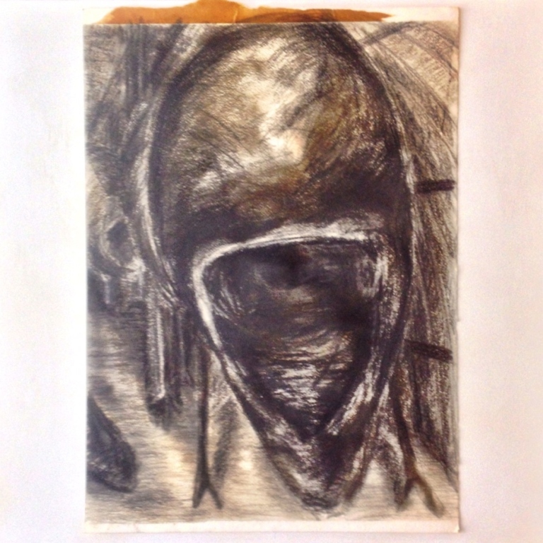 Charcoal, pastels & ashphaltum on rag paper, 1995