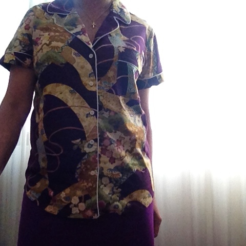 Busy fabric print so I declined pattern matching because it would've made me cry, but I did organise a nice flow of the print across the front.