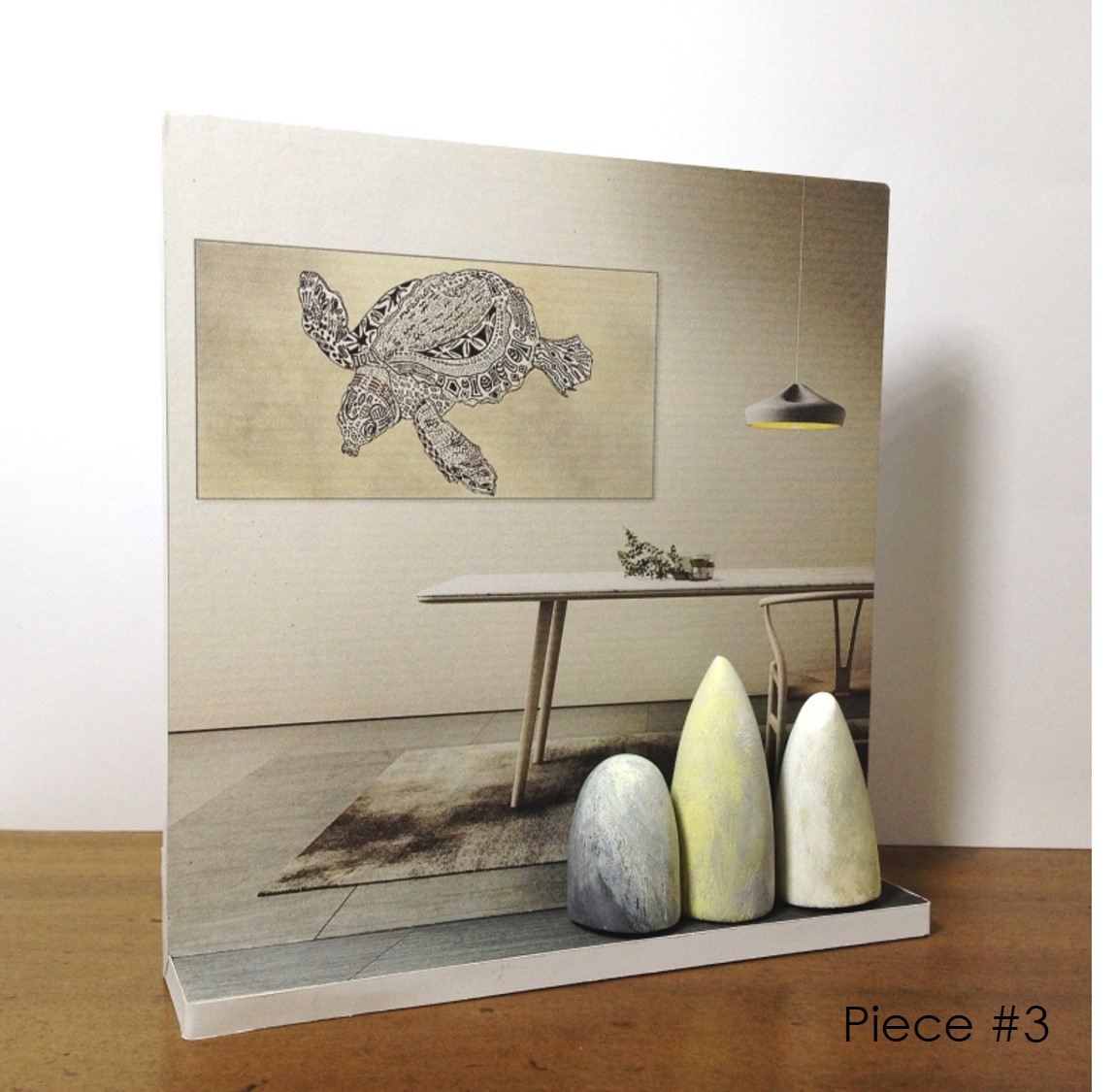 "Sea Turtle"artwork from a commission for a new hotel in Port Moresby PNG in 2012, photoshop pasted onto a giclee printed scan of a furniture advert I tore from a design magazine found in a doctor's waiting room. I know, what a lot of energy to make something so inconsequential.