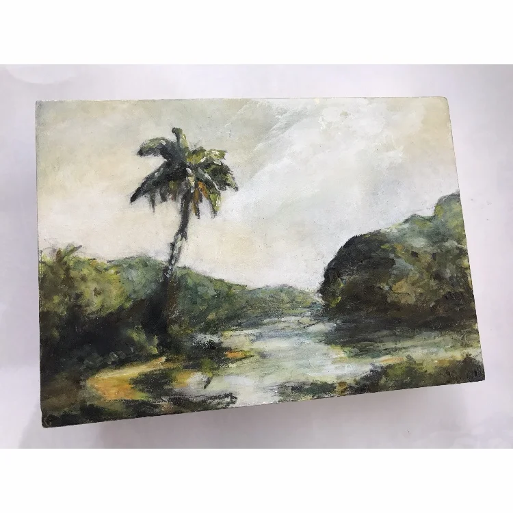 I love this thing! The best fun in ages, painting a little landscape with graphite & oil paint, how cool is that