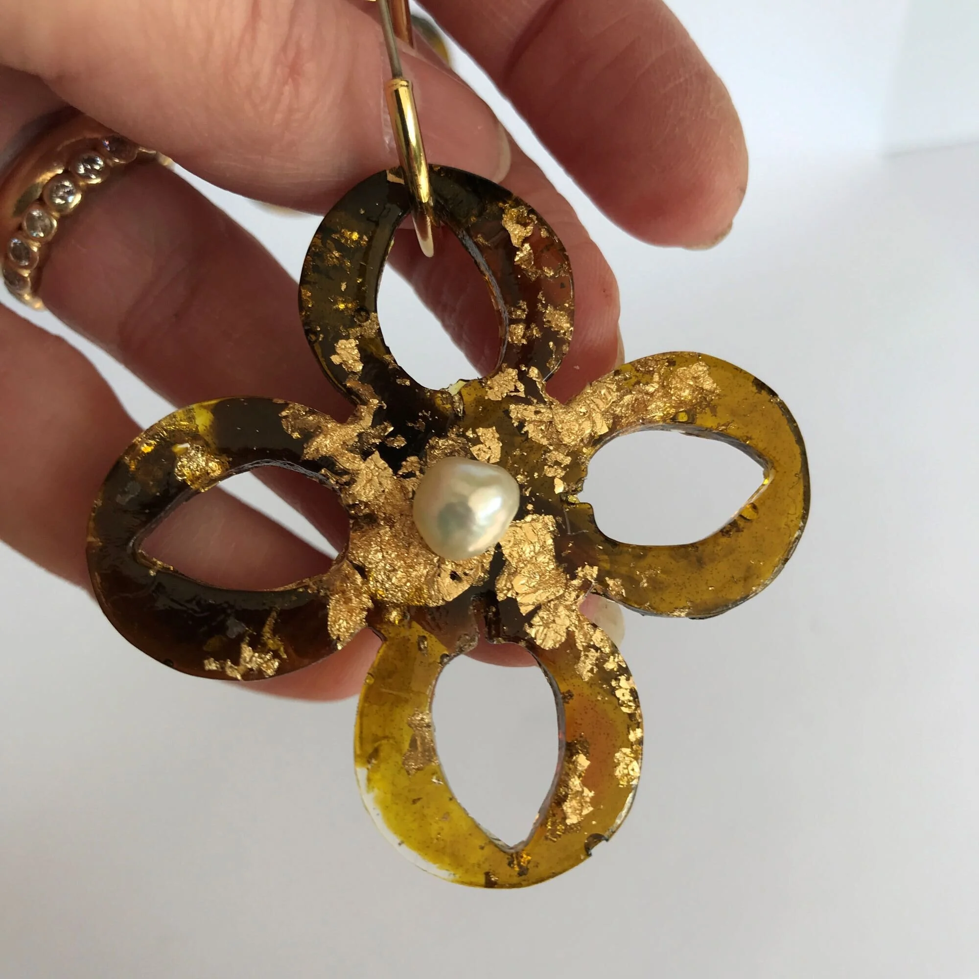 Quatrefoil earrings #K