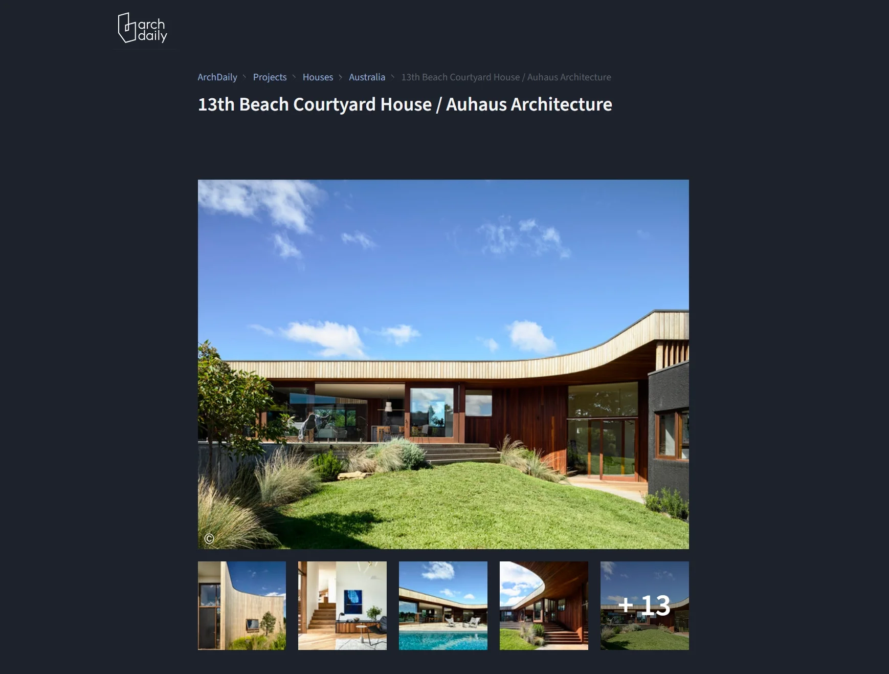 13th Beach Courtyard House - Auhaus Architecture
