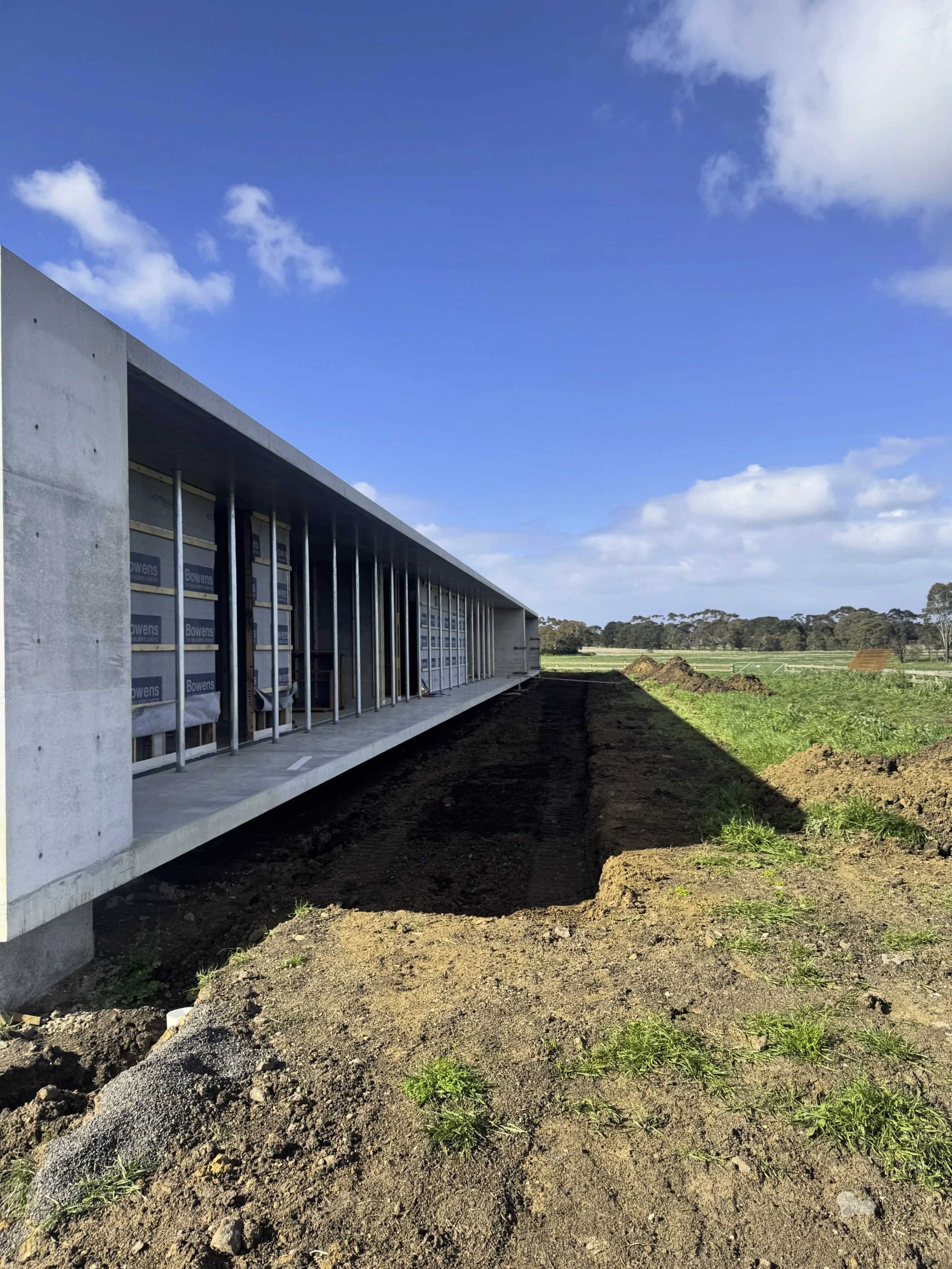 Finally some sunny days @stone_haven_farm . @dwbuilds doing a cracking job with the concrete and framing.