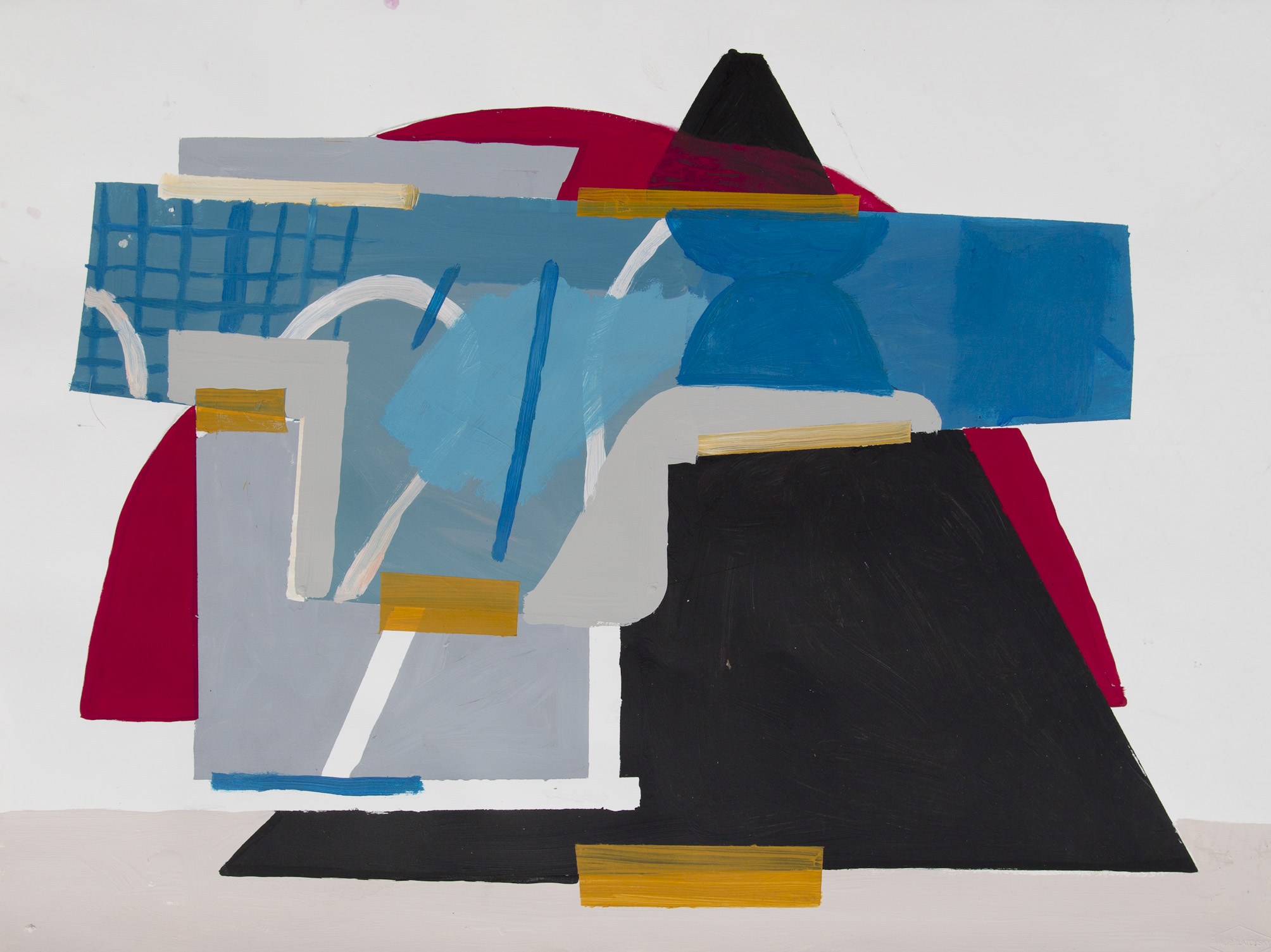 acrylic on paper, 22" x 28" , 2014 , from the unseen flat files