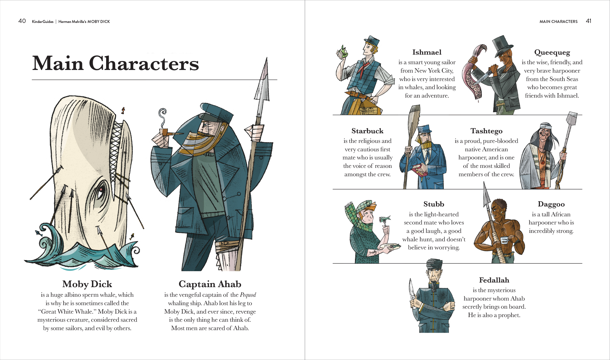 KinderGuides Moby Dick - characters