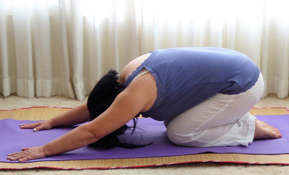 Extended pose of the child