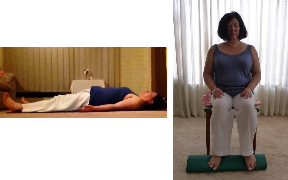 Rest pose: Shavasana / Seated in chair