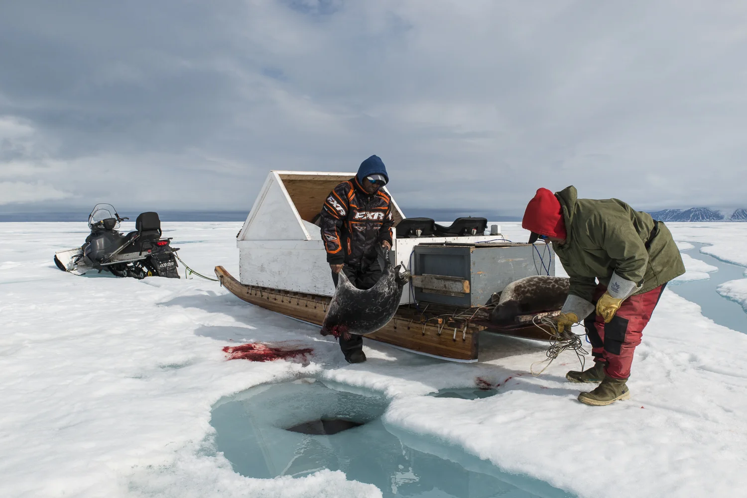 Inuit Hunters at the Seal Hole