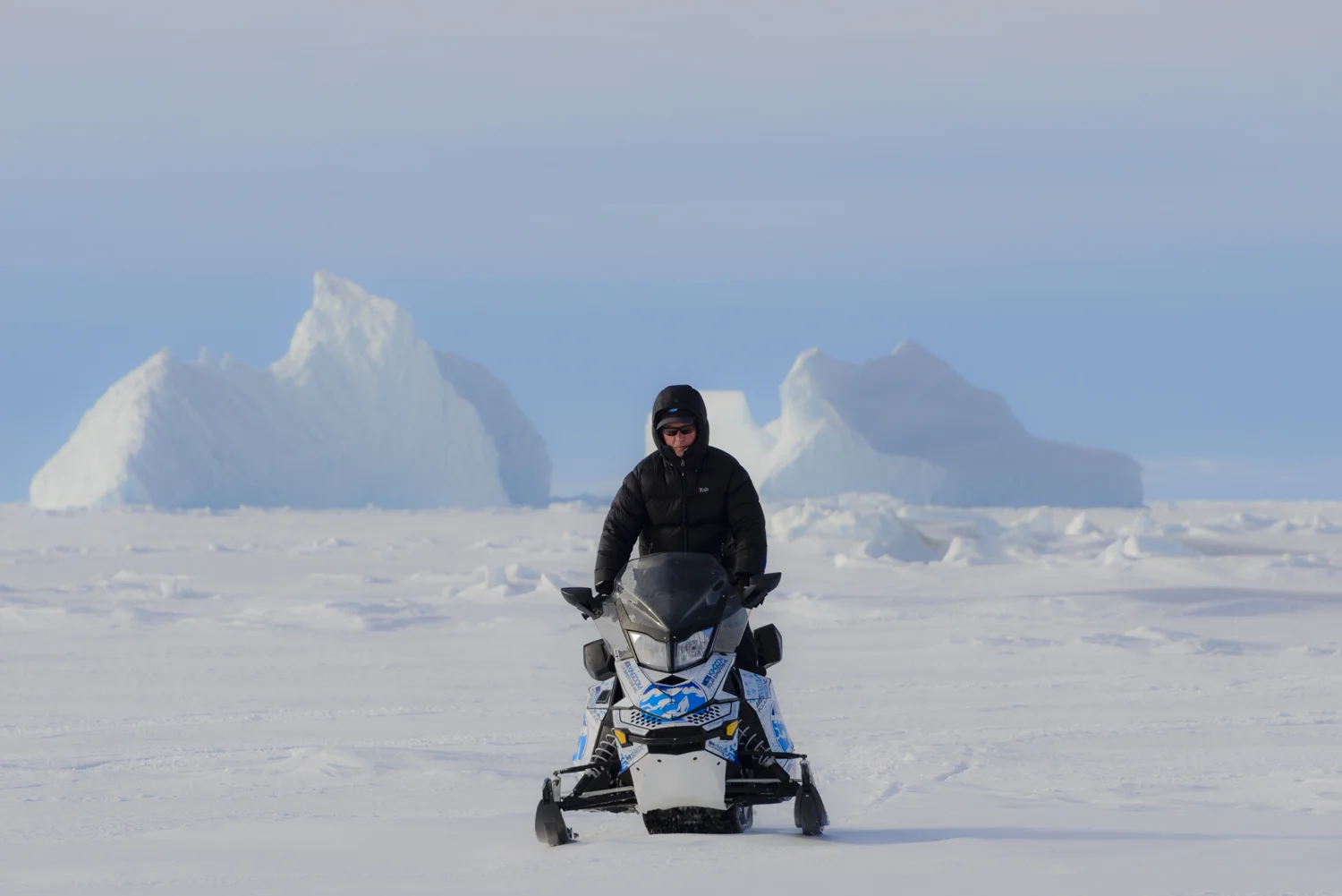 Stephen Gorman on Expedition on the Sea Ice in the High Arctic off the Coast of Bylot Island, 74 Degrees North, Canadian Arctic