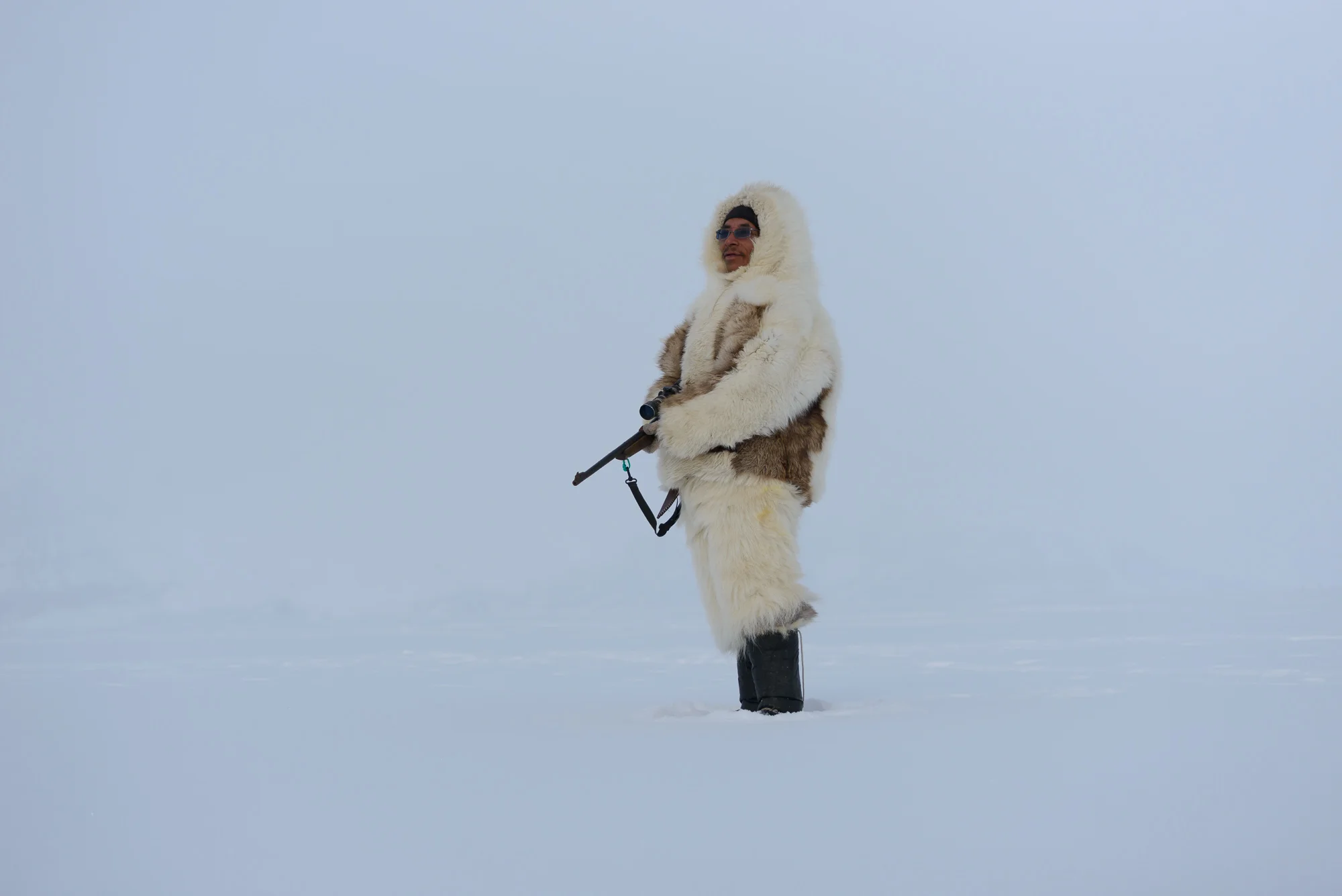 Tomas Scanning the Sea Ice for Seals