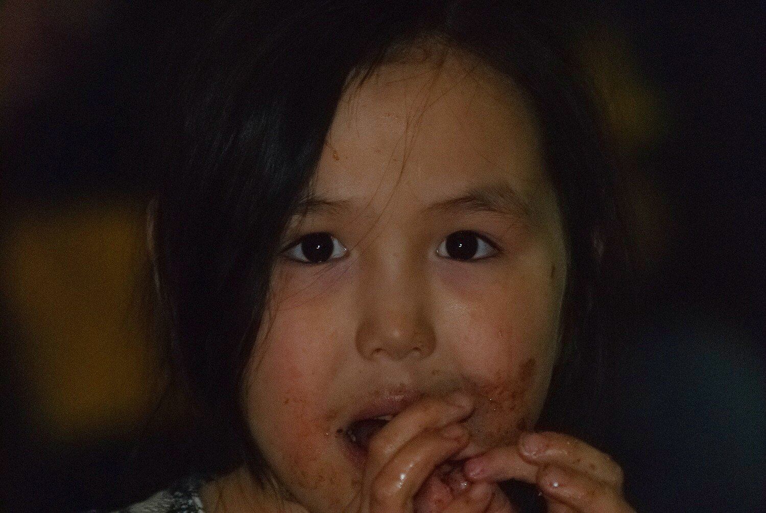 Inuit Girl at Community Feast 