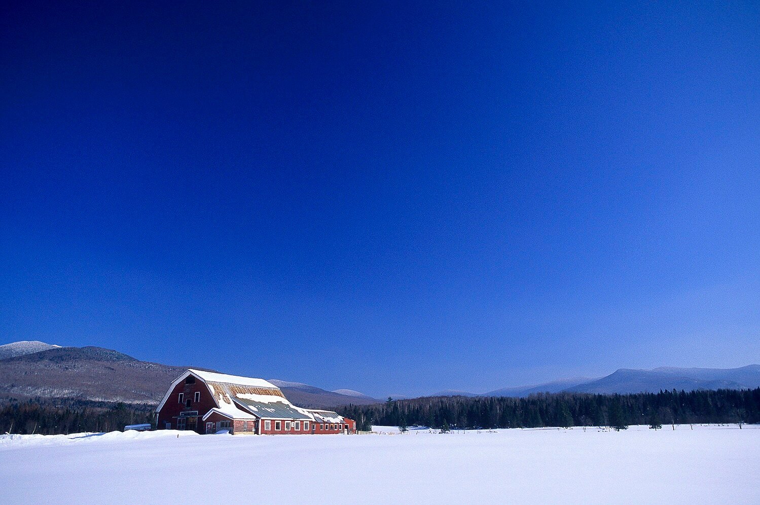 Red Barn in Winter 