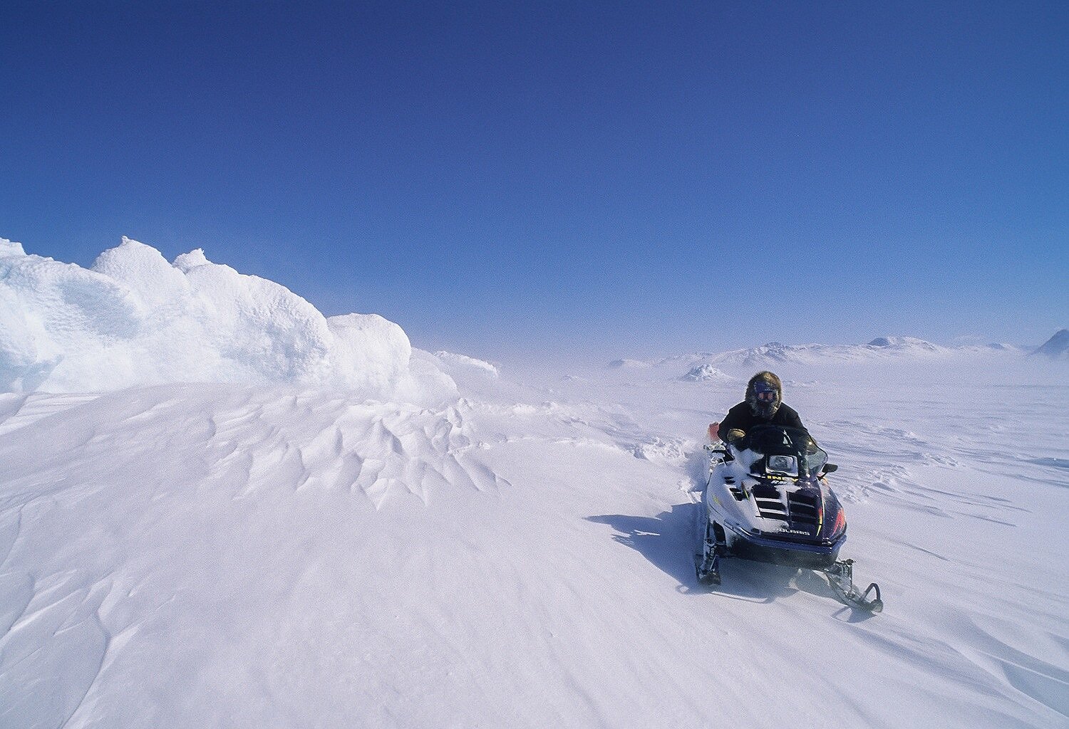 Inuit Hunter on the Sea Ice at -30 below zero