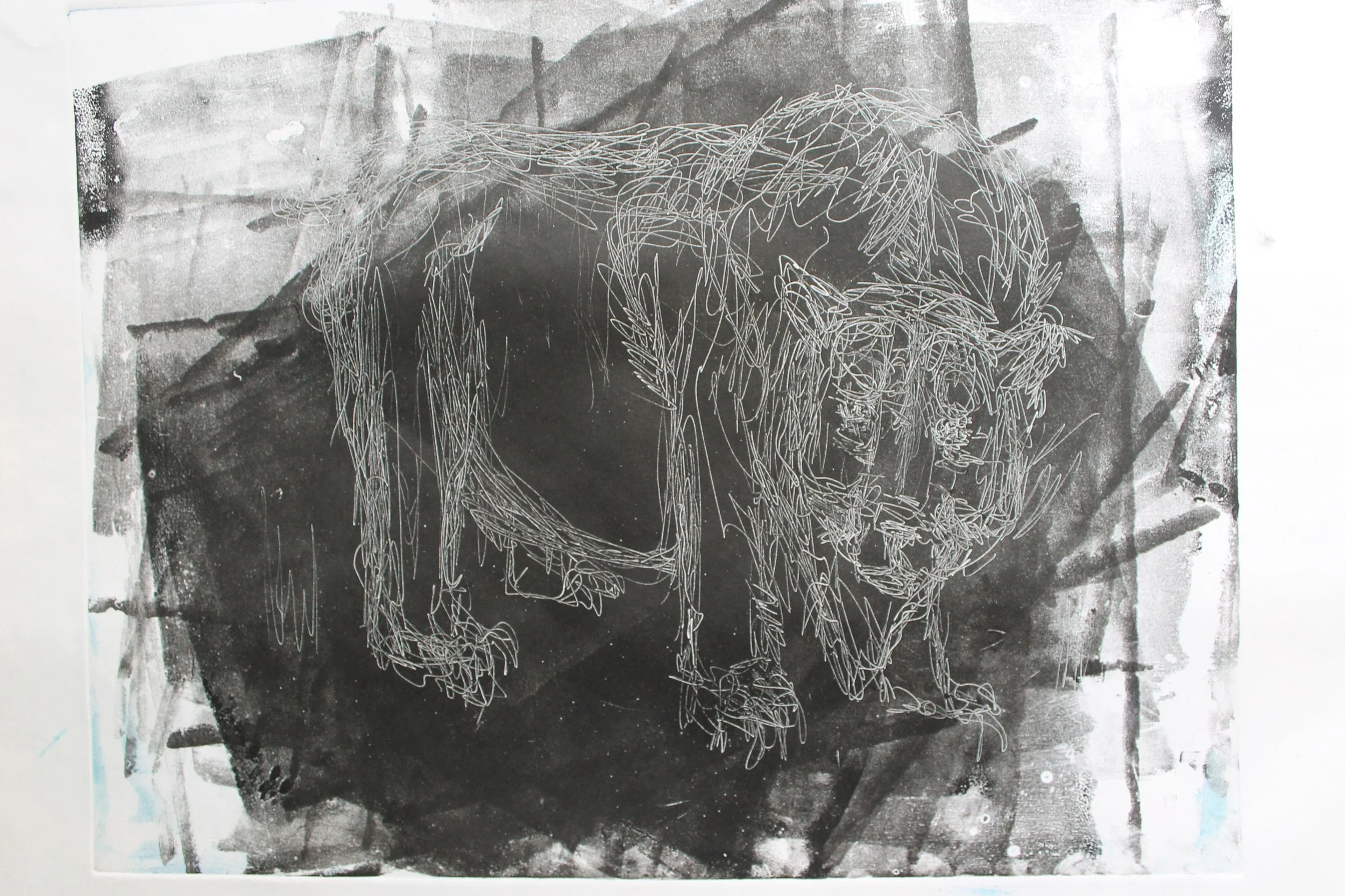 bear monoprint 4
