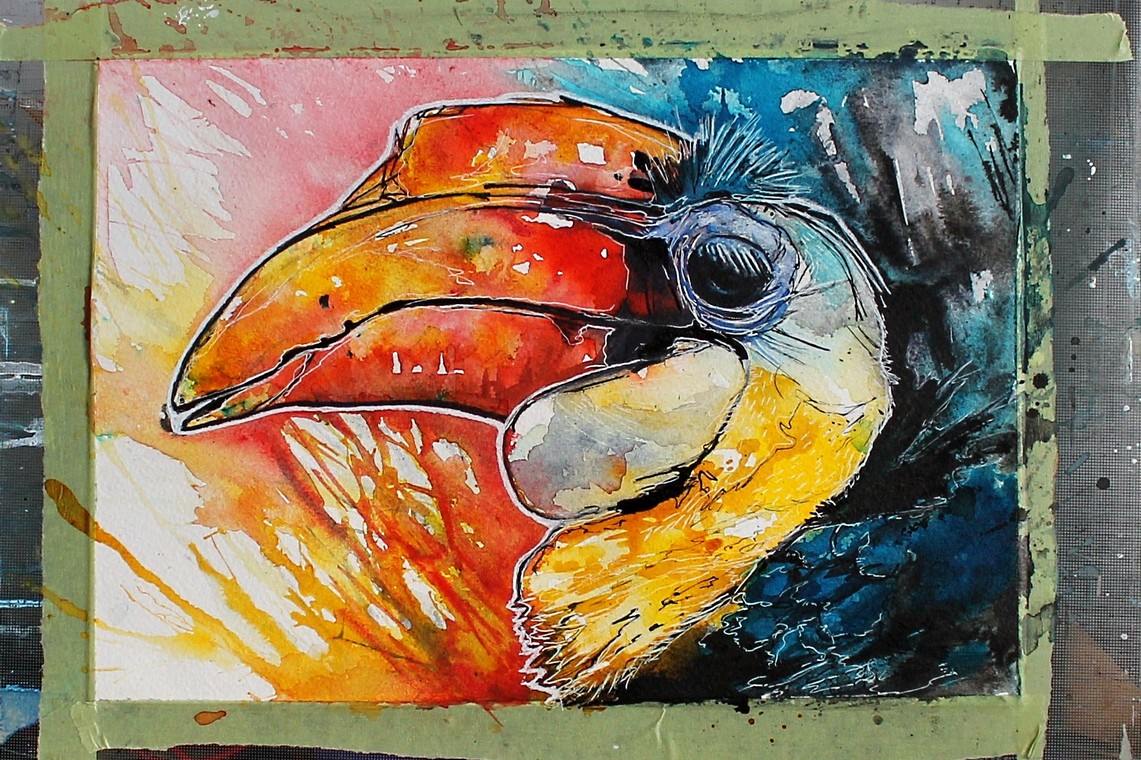 Initial painting which in hindsight I was happy with.