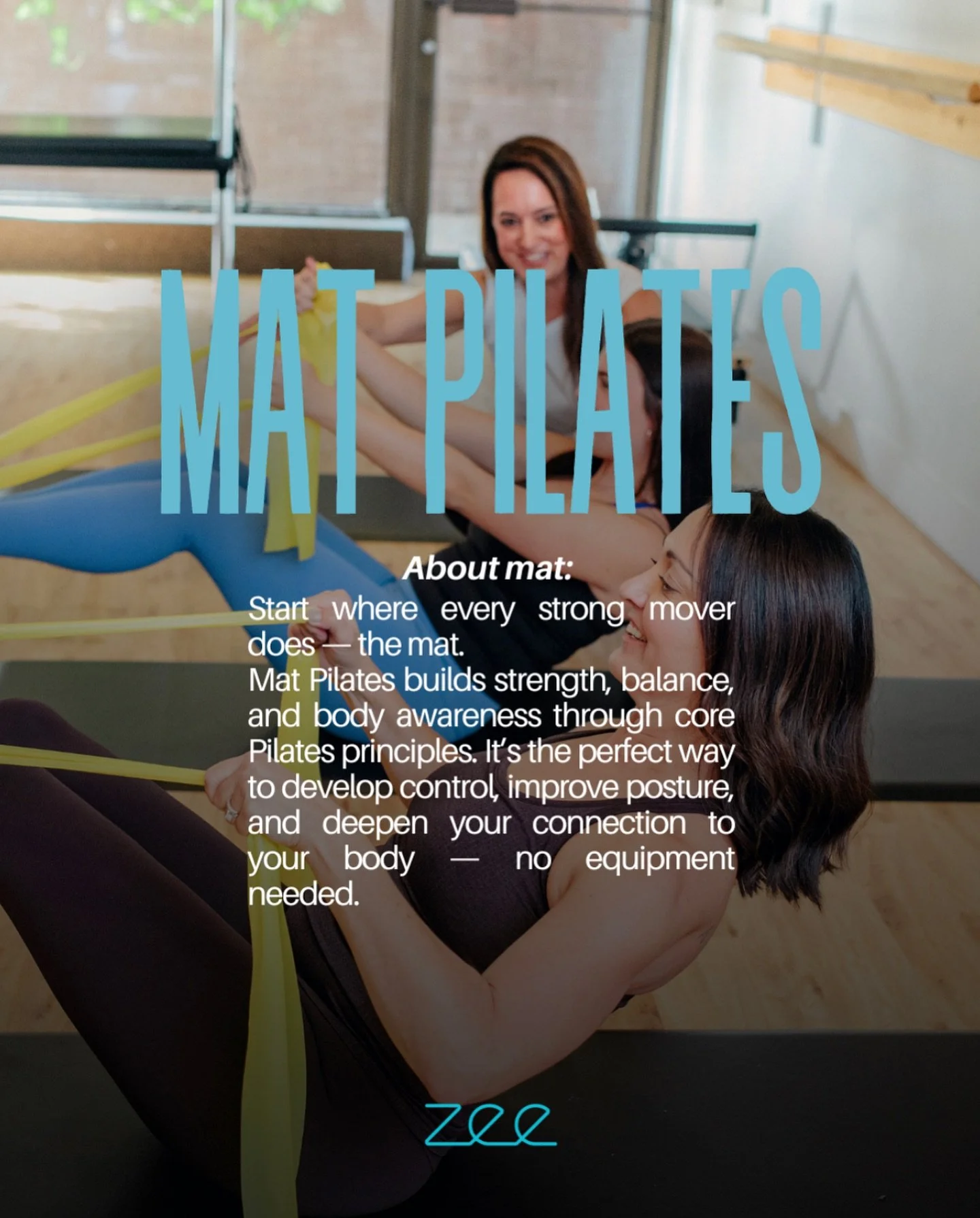 Why do Mat Pilates? Because your body deserves to move with purpose 💪🏼

Here&rsquo;s why it&rsquo;s worth rolling out your mat:
1. Build lasting strength &mdash; no machines needed.
2. Improve balance + body awareness.
3. Learn to move with your co