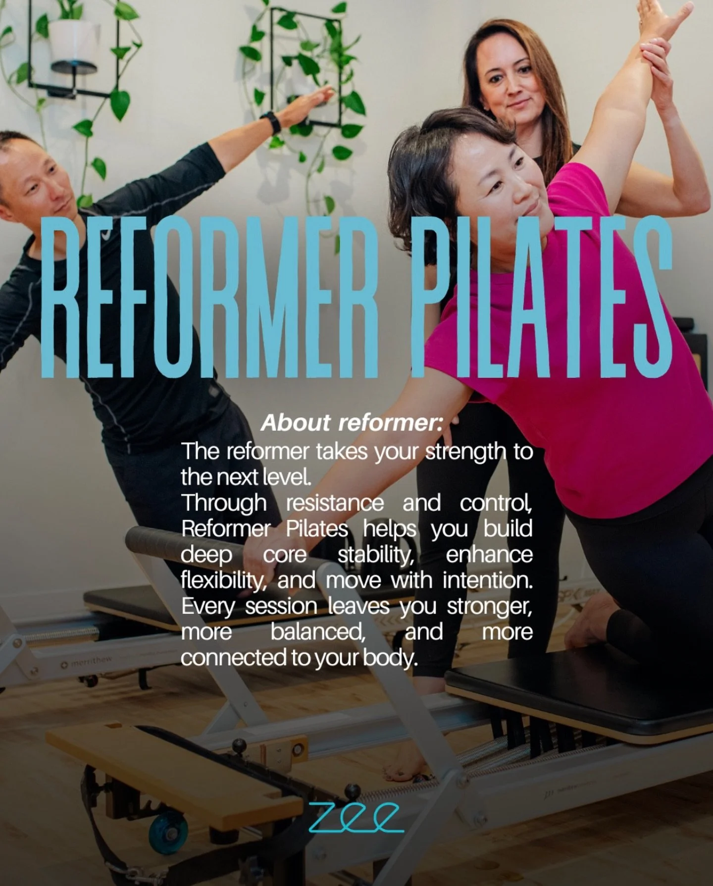 Why do Reformer Pilates? Because once you&rsquo;ve found your flow, the reformer takes it to the next level.

Here&rsquo;s why you&rsquo;ll love it 🤍:
1. Build deep, controlled strength with resistance.
2. Enhance flexibility + precision through gui