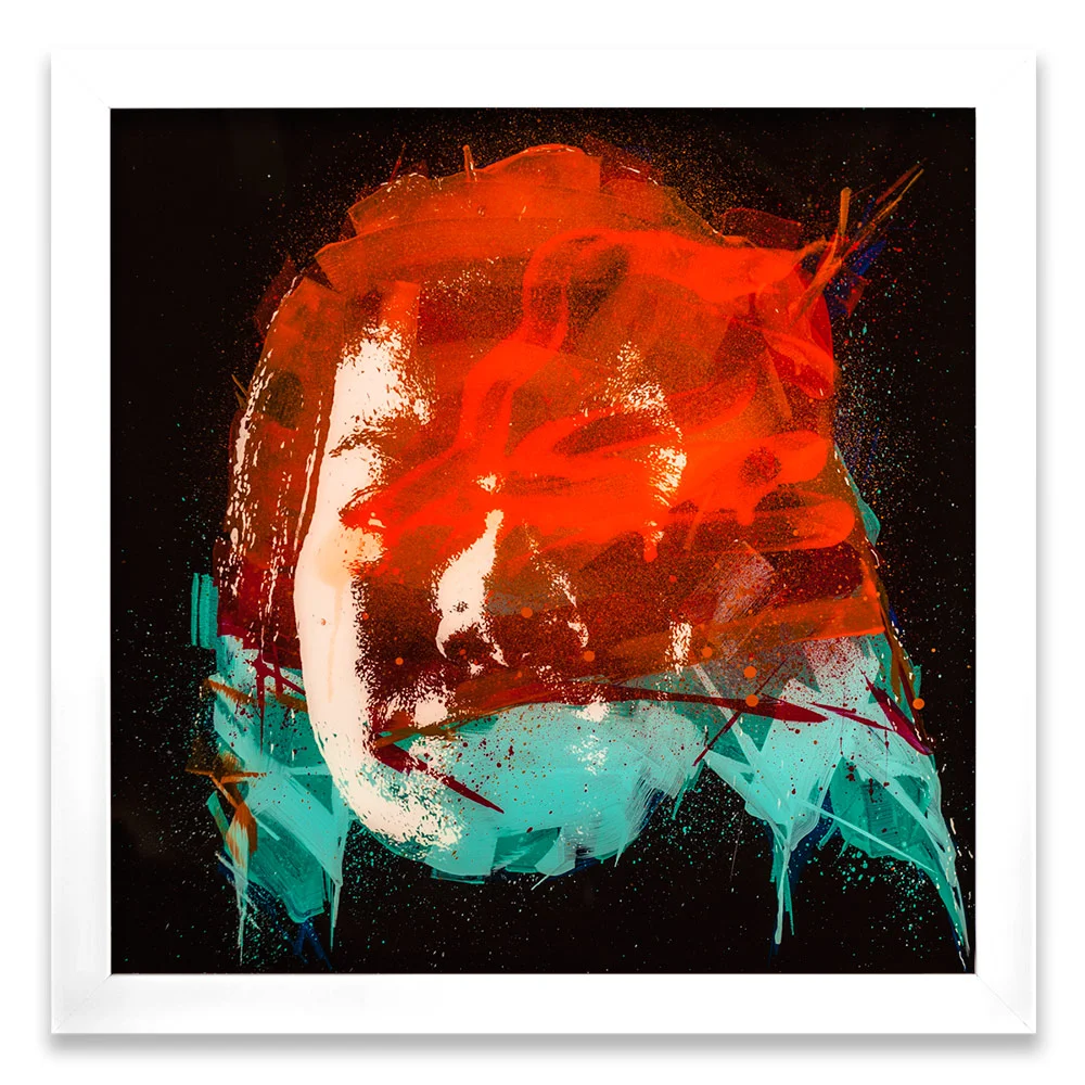 Annabel Entropy α Enamel, Acrylic and Spray Paint on Plexiglass 26" x 26" $500 Includes a 1 Inch White Wood Frame SOLD