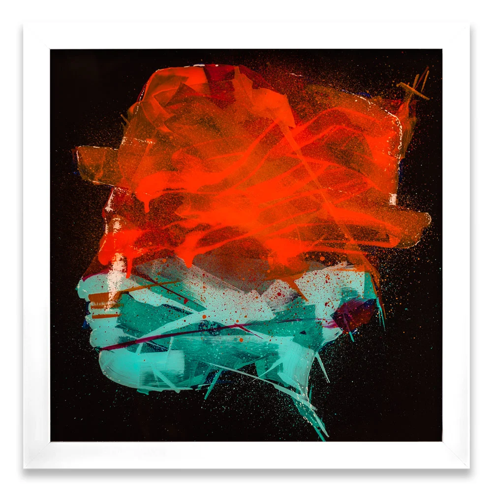 Krish Entropy β Enamel, Acrylic and Spray Paint on Plexiglass 26" x 26" $500 Includes a 1 Inch White Wood Frame SOLD