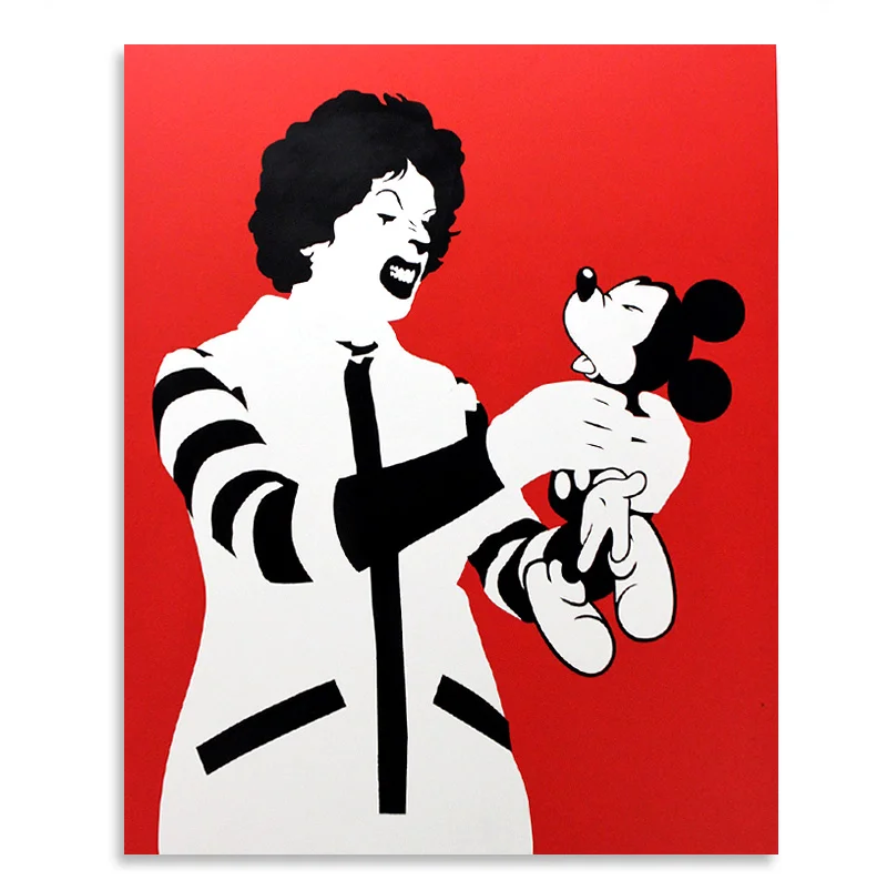 Ben Frost Survival of the Fattest Aerosol Stencil on Board 48" x 60" SOLD