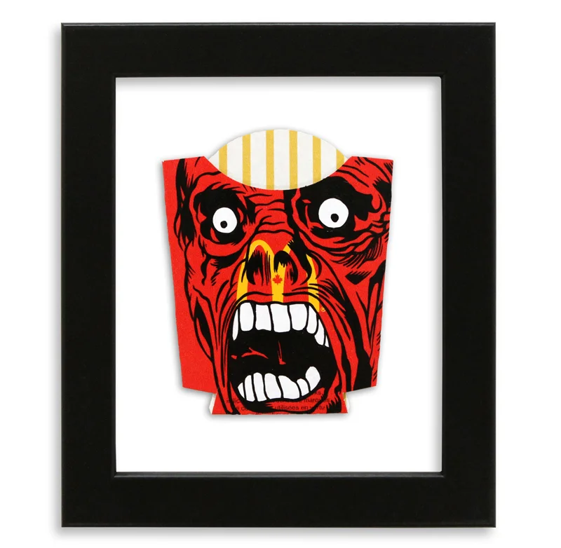 Ben Frost McNightmare Acrylic on McDonald's Fries Packaging 6" x 7" $250 SOLD