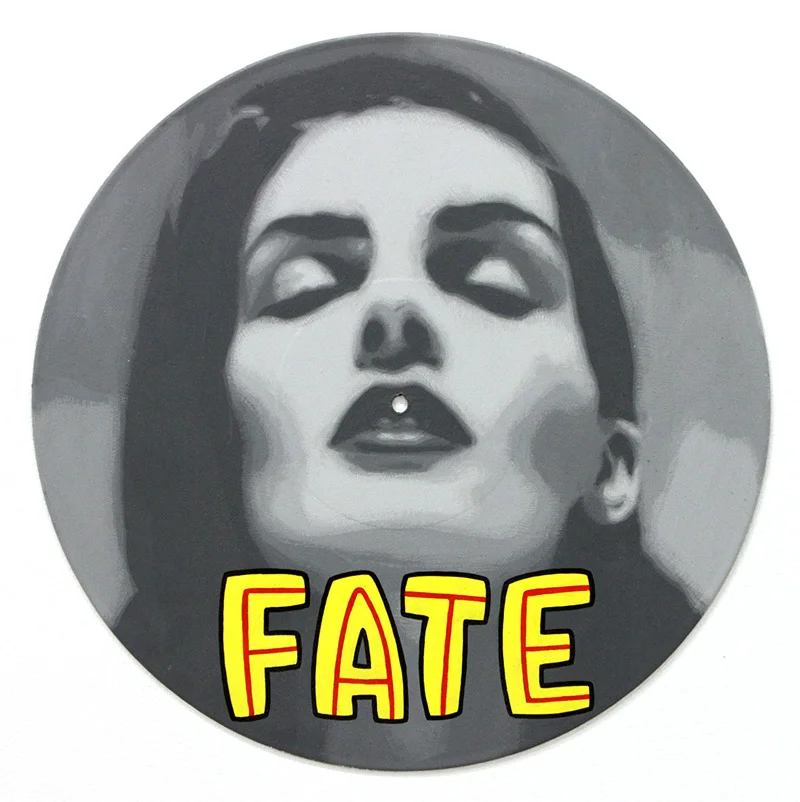 Ben Frost Fate Acrylic on EP Record 12" x 12" $250 SOLD