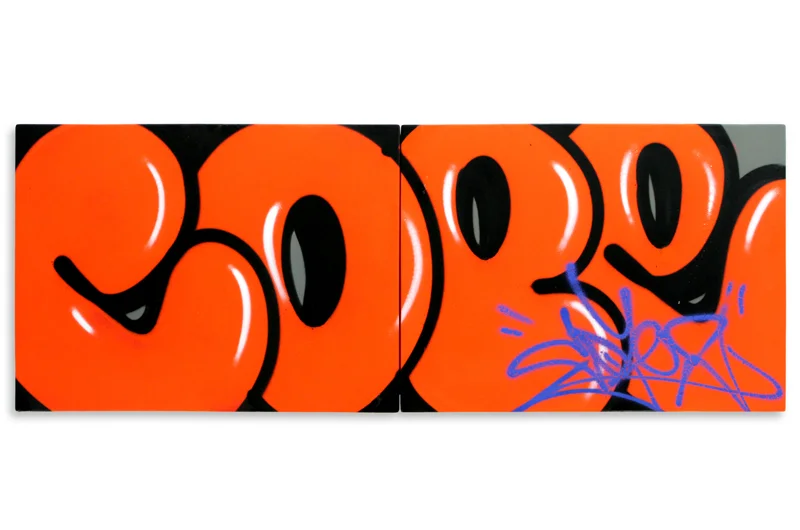 Detroit Series 3 Aerosol on Wood 48" x 18" (Diptych) $1,000 Also Available on 1xRUN