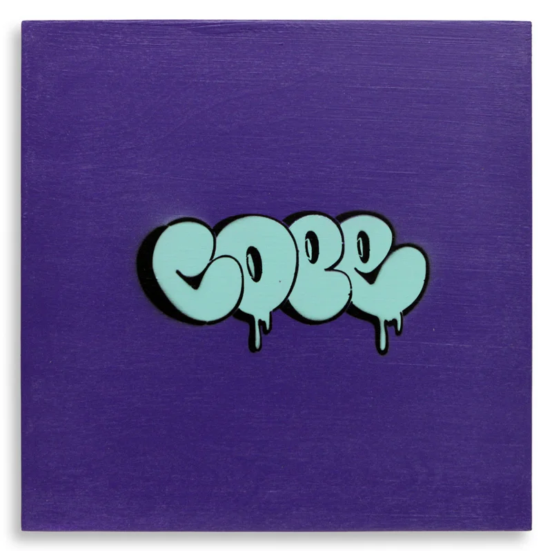 Detroit Stencil Series 20 Aerosol on Wood 12" x 12" $250 SOLD