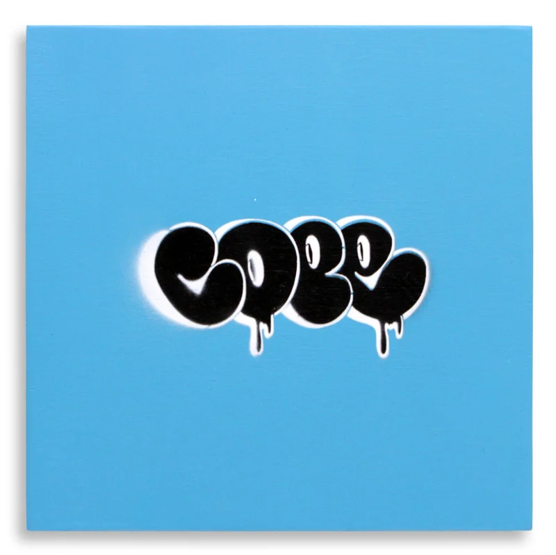 Detroit Stencil Series 2 Aerosol on Wood 12" x 12" $250 SOLD